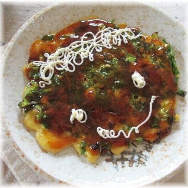 チーズがとろ~り! 簡単ねぎたっぷりお好み焼き☆